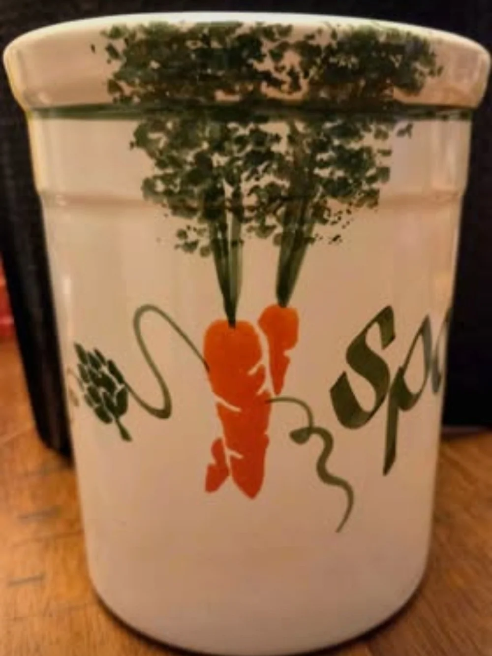 Vintage Chaparral Pottery USA Stoneware Utensil Crock | Farmhouse Cottagecore